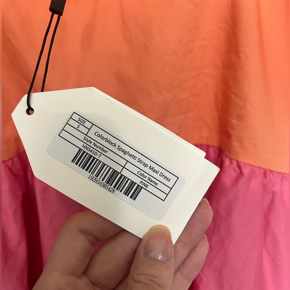 NWT English Factory Color Block Spaghetti Maxi - Picture 6 of 6